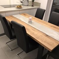 Wonzimmertisch in Beton/Holzoptik